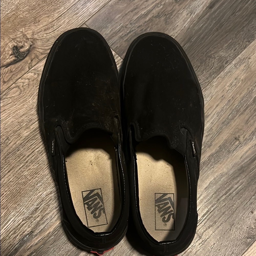 Vans Black Slip-On Loafers with Canvas Upper